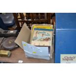 A box of various children's vintage books