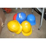 Five hard hats