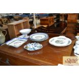 A quantity of 19th Century dessert plates etc