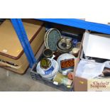 A box of miscellaneous pottery and china