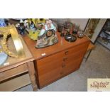 A G-plan teak four drawer chest