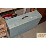 A painted wooden carpenters chest