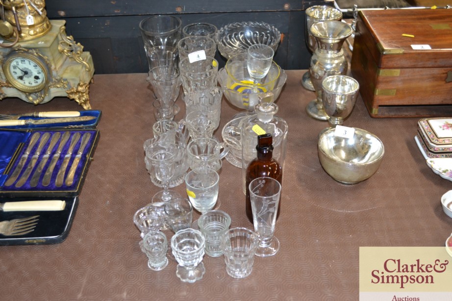 A quantity of various table glassware