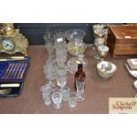 A quantity of various table glassware