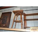 A late Victorian bamboo two tier occasional table