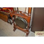 A Victorian mahogany framed dinner gong