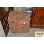 A large wicker chest