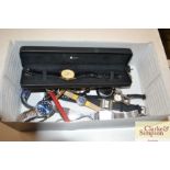 A box of miscellaneous gents and ladies wristwatch