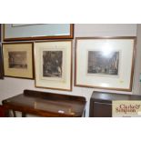 A print depicting the kitchen of Trinity College a