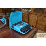 A Smith Corona portable typewriter