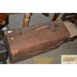 A vintage leather suitcase