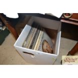 A box of miscellaneous LP records