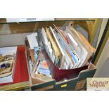 Two boxes of modern post-cards and other ephemera