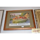 A reproduction framed and glazed poster "The Broad