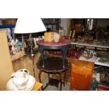 A 19th Century mahogany window table together with a pai