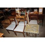 Five 19th Century mahogany bar back dining chairs