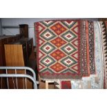 An approx. 2'6" x 2'1" Maimana Kelim rug