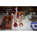 A quantity of various dressing table glassware, Ca