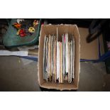 A box of various LP's