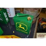 A reproduction John Deere fuel can