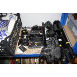 A quantity of various camera equipment to include