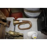 A brass and copper bugle