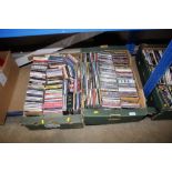 Two boxes of CDs