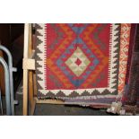 An approx. 4'2" x 2'5" Maimana Kelim rug