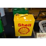 A reproduction Shell fuel can