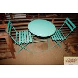 A green bistro set