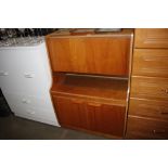 A teak drinks cabinet