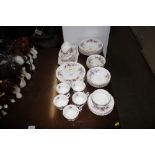 A quantity of Royal Albert "Lavender Rose" patterned teaware and side plates