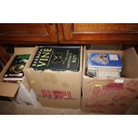 Three boxes of miscellaneous books