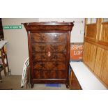 A 19th Century continental figured mahogany chest
