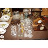 A quantity of various table glassware including fr