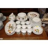 A quantity of Portmeirion dinnerware and place mat