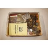 A quantity of various vintage coins, bank notes, c