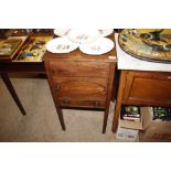 A 19th Century mahogany bedside cupboard