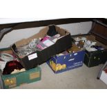 Four boxes of miscellaneous china and glass etc