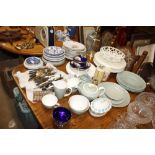 A quantity of miscellaneous decorative teaware; a