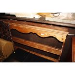 A stripped pine plate rack