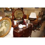 An Edwardian inlaid mahogany dressing table with s