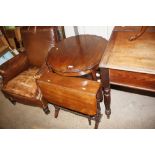 An Edwardian window table and a late Victorian Sut