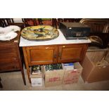 An Edwardian marble top washstand