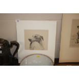 Carlyle Park - pencil sketch of a dog resting on a