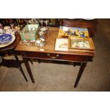 A 19th Century mahogany side table fitted single d