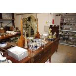 An Edwardian inlaid mahogany dressing chest