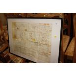 A framed Belgian Trenches map