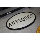 An Antiques plaque