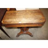 A 19th Century fold over card table AF